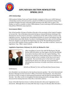AIPG NEVADA SECTION NEWSLETTER SPRING 2015