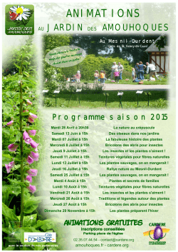 Programme estival 2014