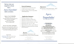 Sales Brochure - Apex Advanced Technologies, LLC