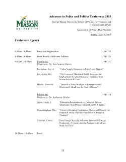 Conference_Schedule_2015 - Advances in Policy and Politics