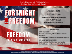 Fortnight for Freedom - Archdiocese of Philadelphia