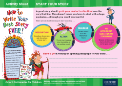 start your story activity sheet
