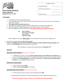 2015 Festival Application