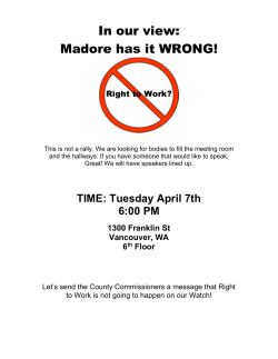 In our view: Madore has it WRONG!