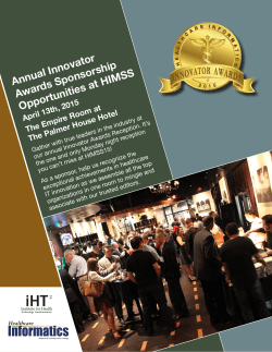 Annual Innovator Awards Sponsorship Opportunities at HIMSS