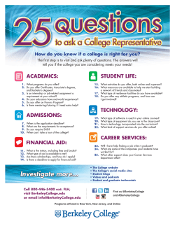 25 questions to ask a college representative flyer
