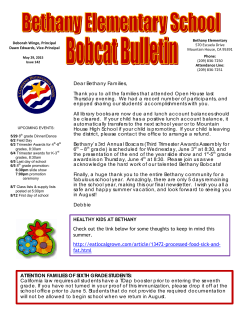 Bobcat Bulletin 05292015
