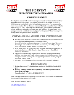 the big event operations staff application