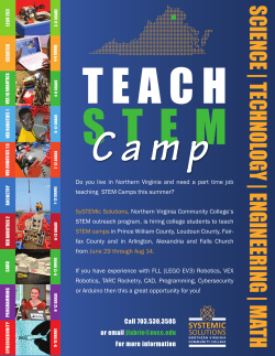 Teach Summer Camps! - Northern Virginia Community College