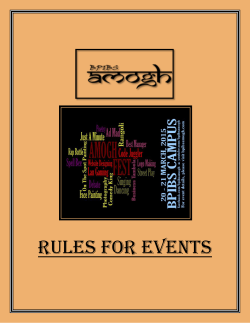 Event Rule Book
