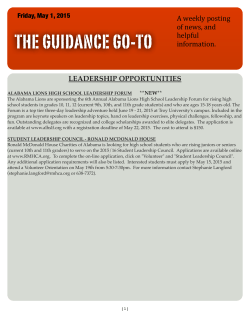 Guidance Go-To Newsletter 05-01-15