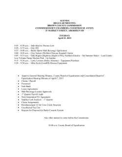 Brown County Commission April 21, 2015