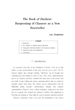 The Book of Duchess: Burgeoning of Chaucer as a New Storyteller