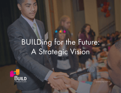 *** BUILDing for the Future: A Strategic Vision