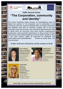 Corporation and Community Poster