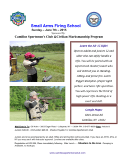 June 7 Small Arms School Flyer