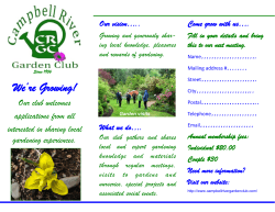 We`re Growing! - Campbell River Garden Club