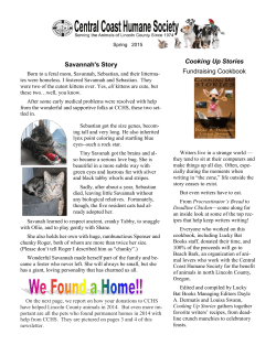 2015 CCHS Spring Newsletter - Central Coast Humane Society