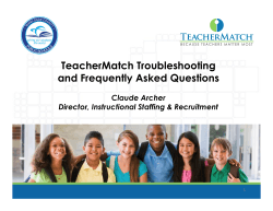 Teacher Match - Mr. Claude Archer