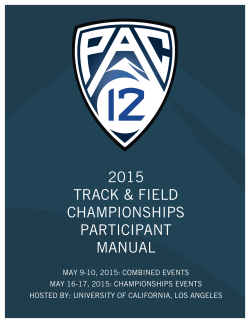 2015 Track & Field Participant Manual