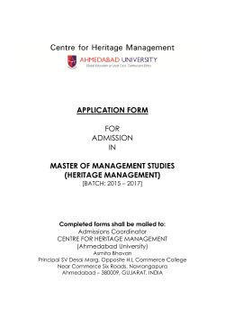 Application Form for Master of Management Studies