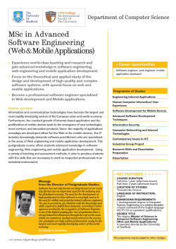 MSc in Advanced Software Engineering (Web