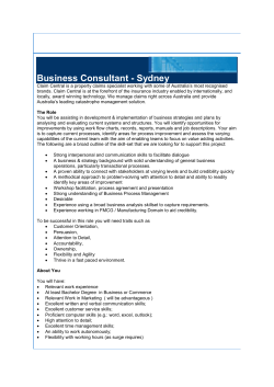 Business Consultant - Sydney