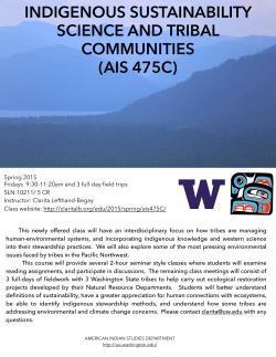indigenous sustainability science and tribal communities