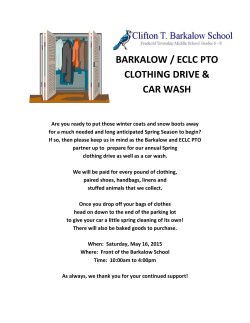 ECLC PTO Clothing Drive Spring 2015