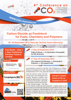 Carbon Dioxide as Feedstock for Fuels, Chemistry and Polymers