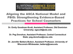 Aligning the ASCA National Model and PBIS: Strengthening