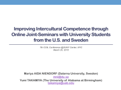 Improving Intercultural competence through online joint