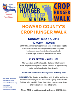 howard county`s crop hunger walk