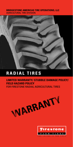 Agricultural Radial Tire Warranty