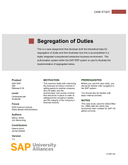 Exercise 4: Segregation of Duties Guide