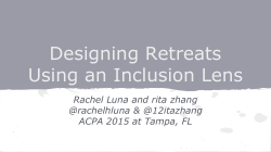 ACPA15 Retreat Design with Inclusion Lens