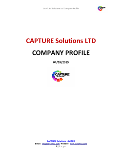 CAPTURE Solutions LTD COMPANY PROFILE