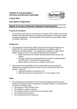 Children & Young People`s Overview and Scrutiny Committee 2
