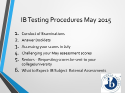 IB Testing Procedures May 2015