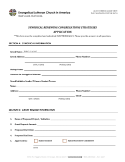 synodical renewing congregations strategies application