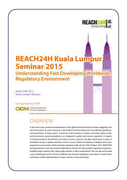 REACH24H Kuala Lumpur Seminar 2015