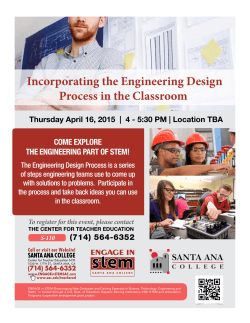 Engineering Process in the Classroom Event
