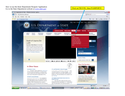 How to use the State Department Passport Application Go to the