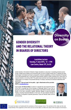 Gender Diversity in Boards of Directors