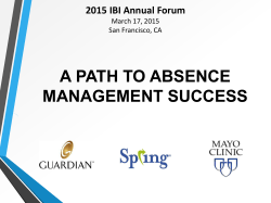 a path to absence management success