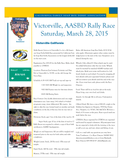 Victorville, AASBD Rally Race Saturday, March 28, 2015