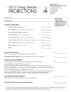 giving streams projections sheet â 2015