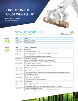 workshop program - Robotics in the Forest Workshop
