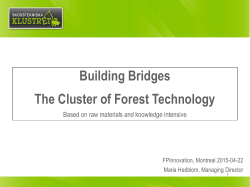Building Bridges The Cluster of Forest Technology