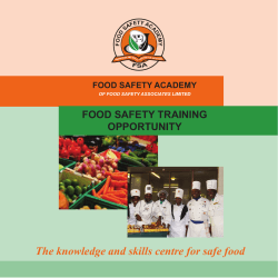 The knowledge and skills centre for safe food